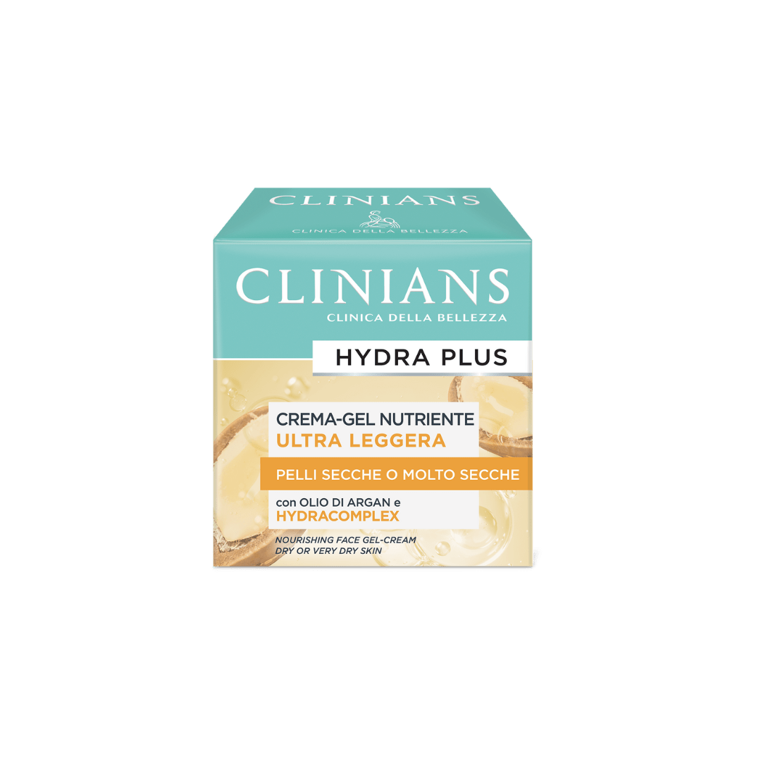 Clinians Hydra Plus Crema - Gel - Nutriente Ultra leggera - pelli secche - olio di Argan 50 ml