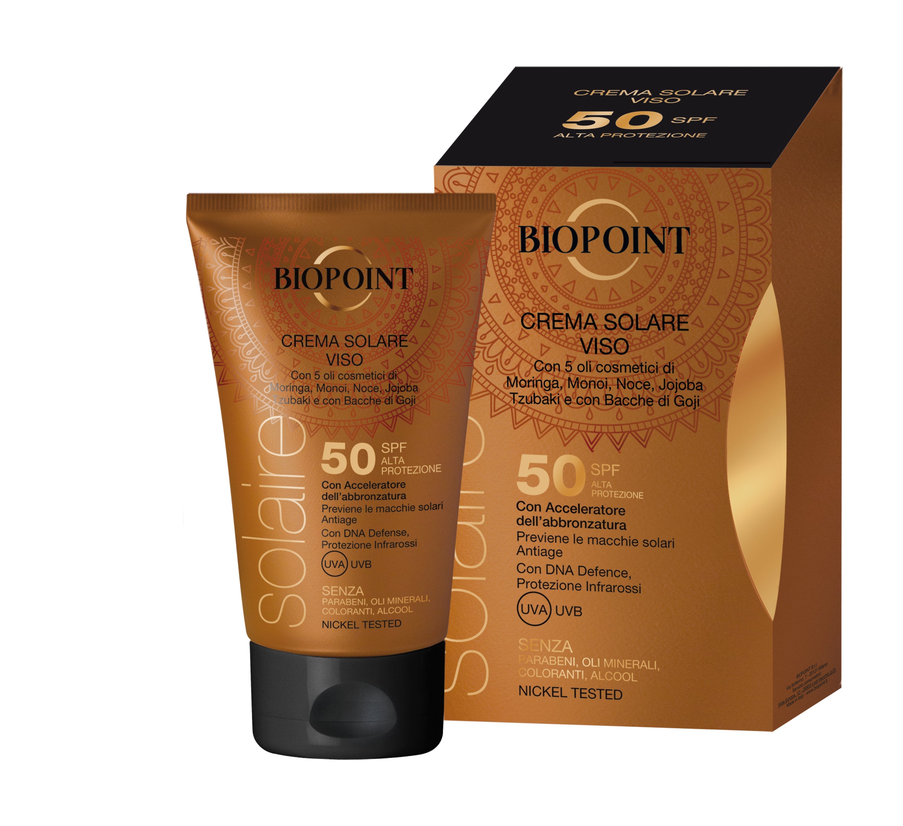 Biopoint Crema Solare Viso SPF 50 – Protezione Alta e Trattamento Idratante Quotidiano 50ml