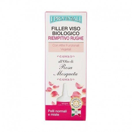 I Provenzali - Filler Viso Riempitivo Rughe - Rosa Mosqueta - Pelli Normali e Miste - 15ml - Acque Profumeria