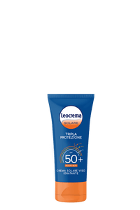 Leocrema Crema Solare Viso Idratante SPF 50+ Protezione Alta e Comfort Quotidiano per la Pelle del Viso 50ml - Acque Profumeria