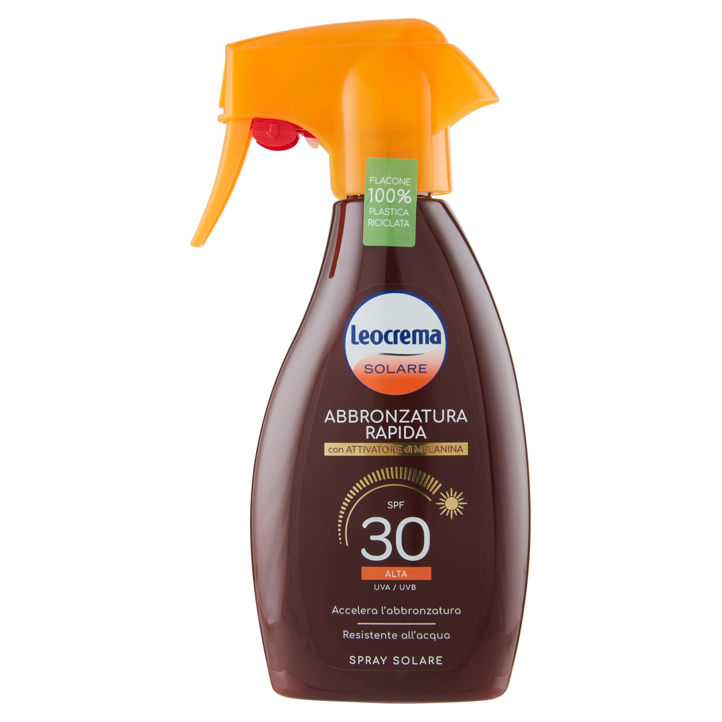 Leocrema Spray Solare Abbronzatura Rapida SPF 30 Protezione Alta e Abbronzatura Perfetta 250ml