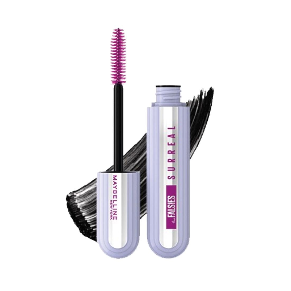 Maybelline Falsies Surreal Mascara Very Black – Makeup Donna Effetto Ciglia Finte Iper-Volume