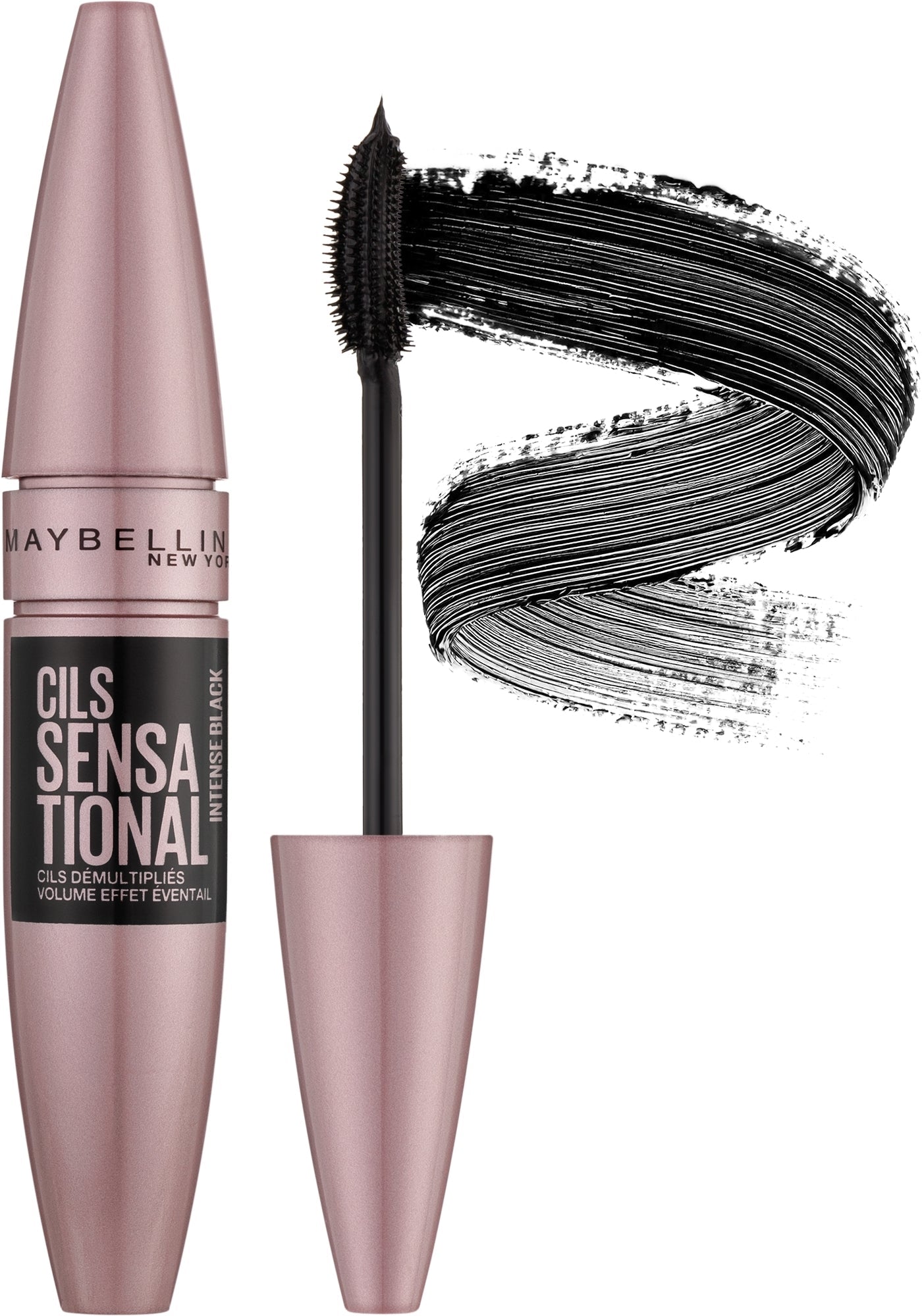 Maybelline Lash Sensational Mascara Intense Black – Makeup Donna Effetto Ventaglio Ciglia Sensazionali