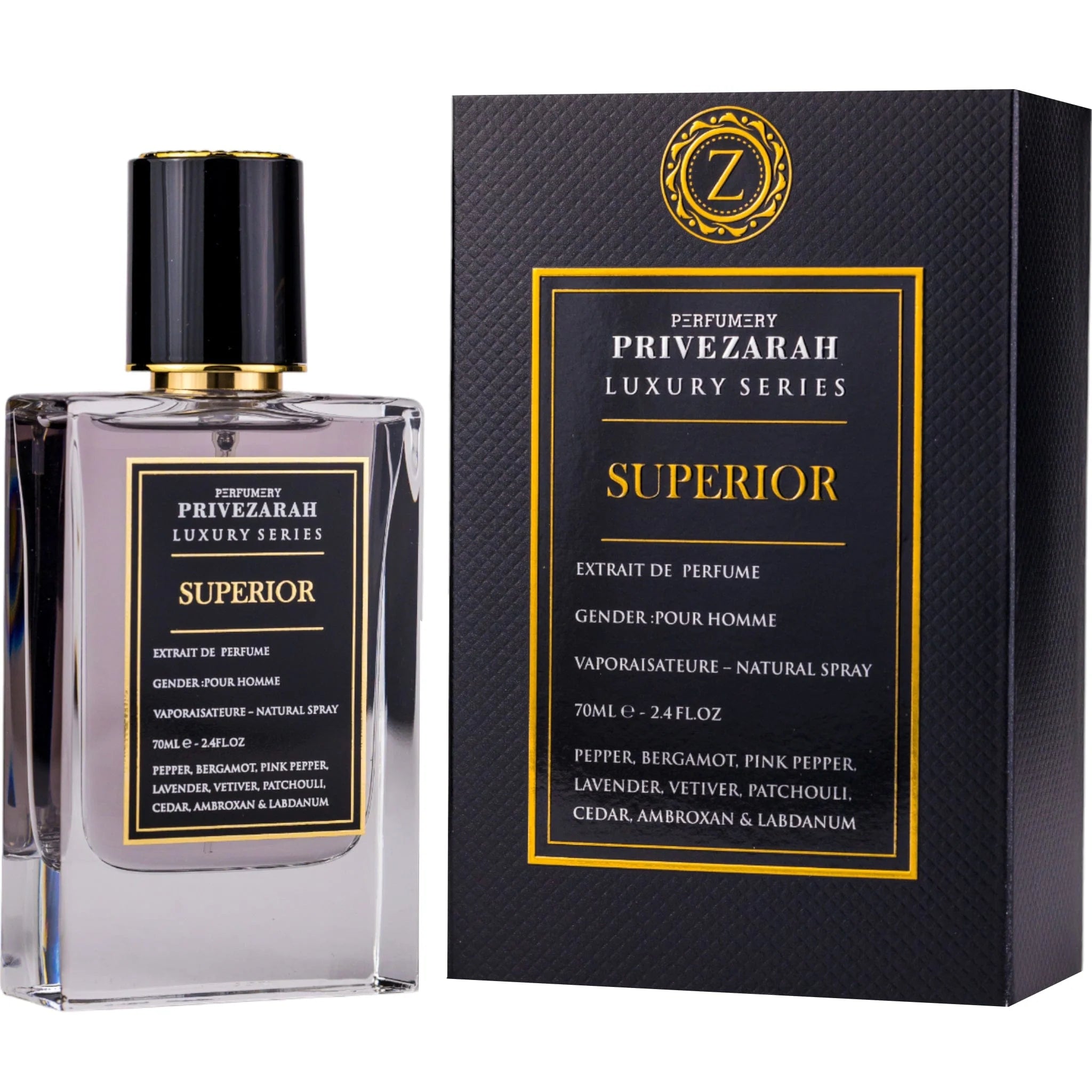 PRIVEZARAH Superior Man Extrait de Parfum uomo 70ml