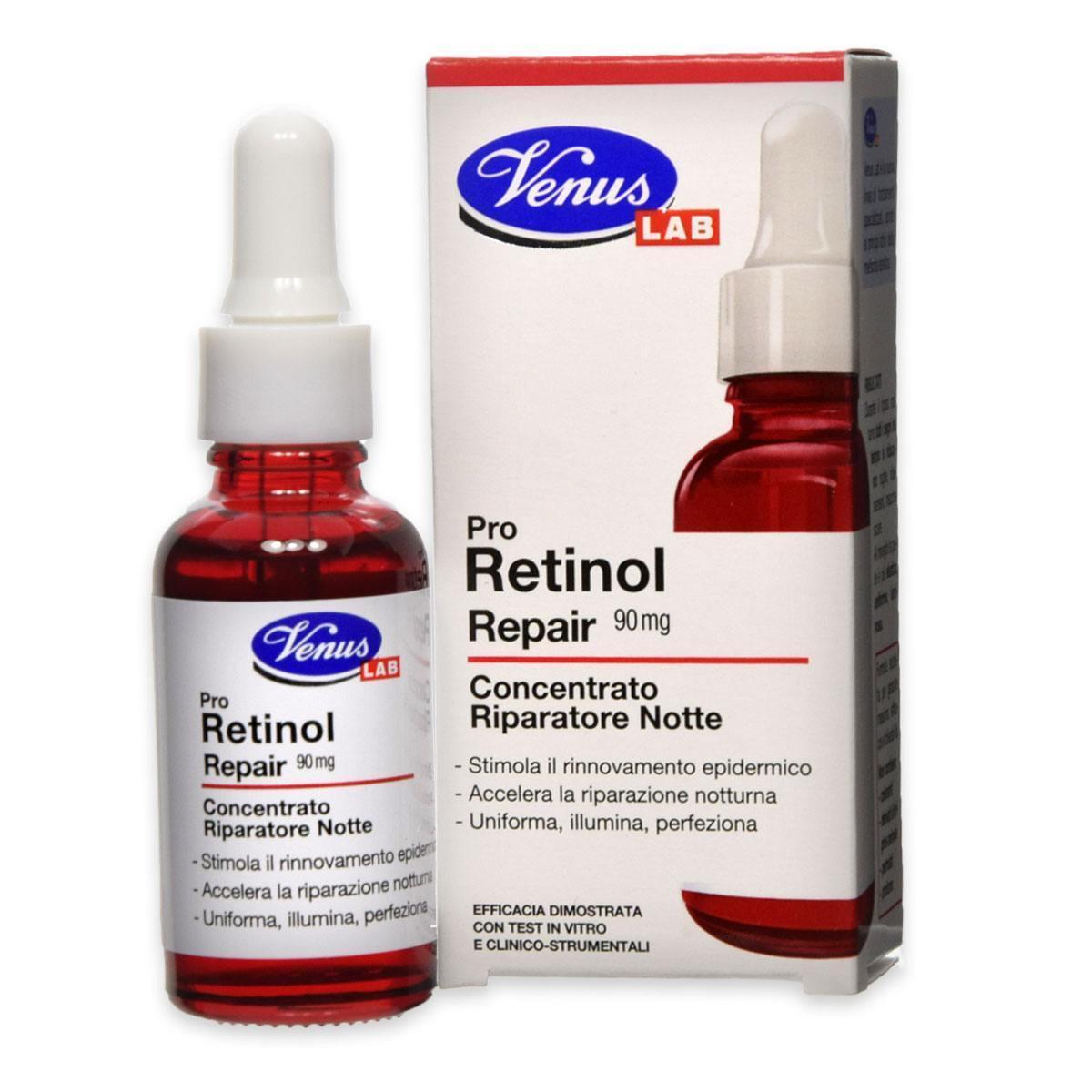 Venus Lab Pro Retinol Repair – Trattamento Rigenerante con Retinolo - per una Pelle Giovane e Luminosa - 30ml - Acque Profumeria